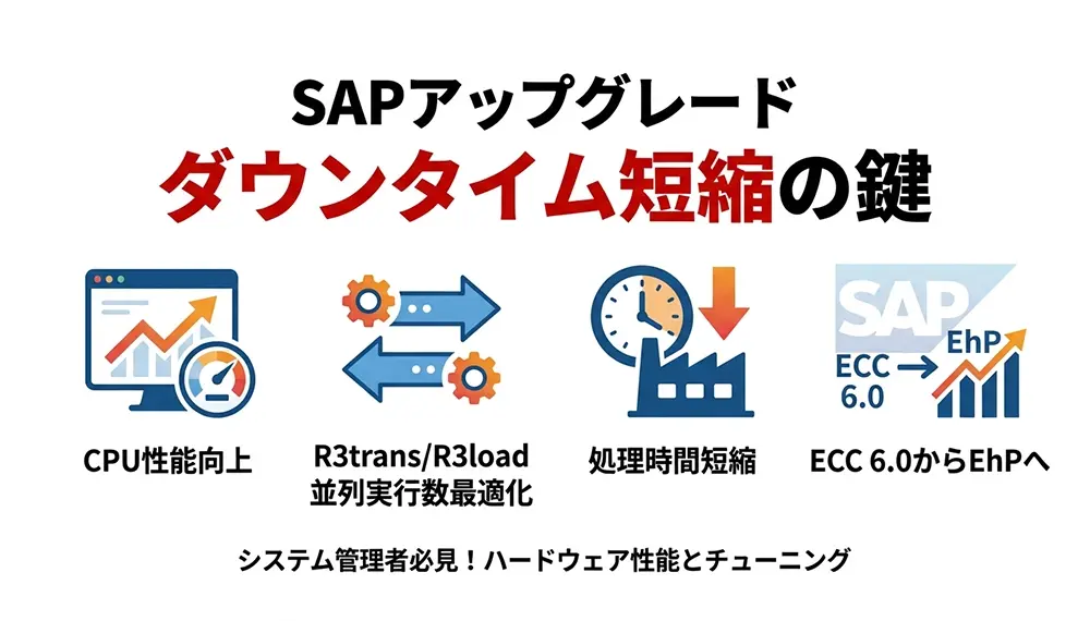 第2回：SAPアップグレードのダウンタイムを左右するハードウェア性能｜CPU並列数とR3transの最適解