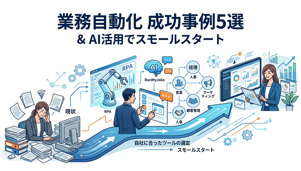 業務自動化の成功事例5選｜RunMyJobs×生成AI時代の新しい自動化