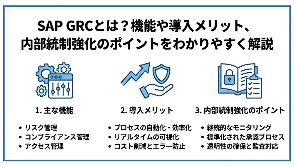 SAP GRCとは？機能や導入メリット、内部統制強化のポイントをわかりやすく解説