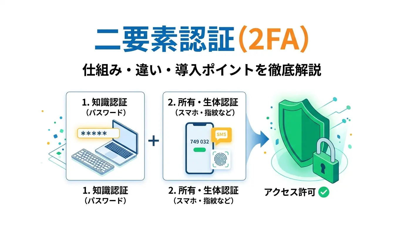 二要素認証とは？仕組みや二段階認証との違い、導入のポイントを徹底解説